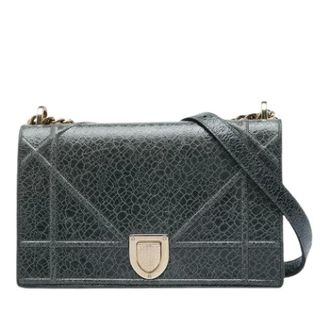 Dior Pre-owned Diorama Shoulder Bag - Dames - Pre-owned - Grijs - Maat: ONE Size Zijde