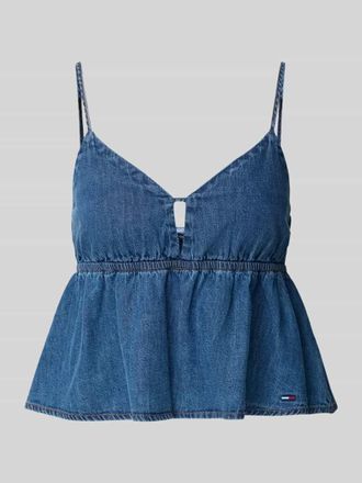 Tommy Jeans Denim Blusentop aus reiner Baumwolle in Blau, Gr&ouml;&szlig;e XL