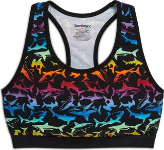 TomboyX Racerback Soft Bra in Shark Frenzy at Nordstrom, Size X-Small