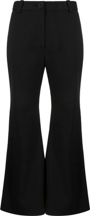 By Malene Birger Carass flared trousers - women - Viscose/Polyester/Spandex/Elastane/Wool - 40 - Black