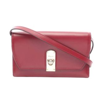 Ferragamo Pre-owned Shoulder Bag - Dames - Pre-owned - Rood - Maat: ONE Size Leer