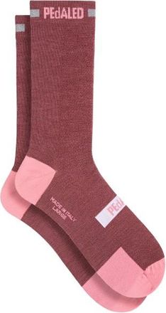 PEdALED Odyssey Merino Reflective Socks Velosocken - Unisex | rot