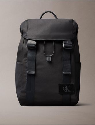 Calvin Klein Mens Canvas Backpack - Black