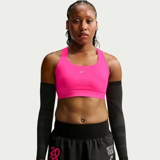 Nike Womens Swift High-Support Lightly Lined Sports Bra in Pink | HM5220-645