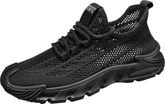 Generic Mens Trainers Breathable Mesh Athletic Running Shoes Lightweight Hollow Out Sports Shoes Comfortable Chunky Orthopedic with Soft Footbed Non-Slip Comf