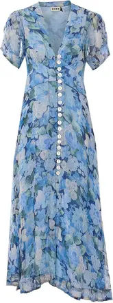 Rixo Rixo blue novara dress