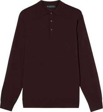 Brooks Brothers Polo de Punto de Lana Merino - Knitwear - Hombre - Marr&oacute;n - 2XL