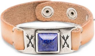 Eraldo Lapis-lazuli-embellished Leather Bracelet