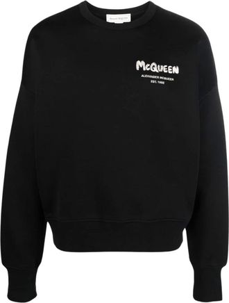 Alexander McQueen Dames, Sweatshirts & Hoodies, Zwart, Maat: XL Katoen