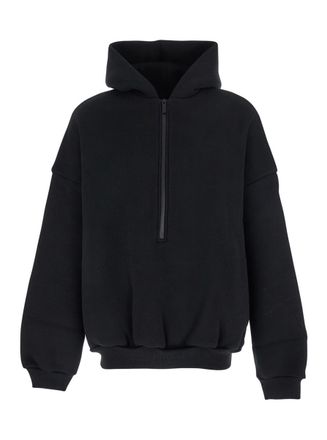 Fear of God Black Sweatshirt With Hood And Dropped Shoulders In Cotton Blend Man