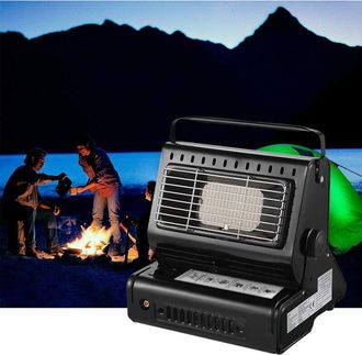 OEM Calentador De Gas Cer&aacute;mico Para Exteriores, Para Tiendas De Campa&ntilde;a, Caravanas Y Camping, Quemador Cer&aacute;mico, 1,3 Kw (negro)