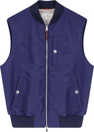 Brunello Cucinelli Water-Repellent Nylon Sleeveless Jacket-Uomo