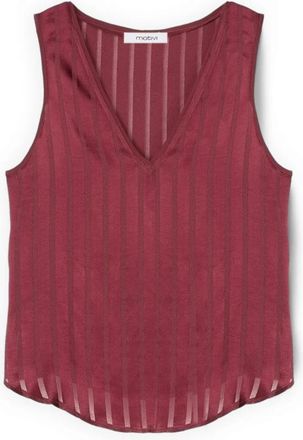 Motivi Sleeveless Tops - Dames - Tops zonder mouwen - Rood - M - Satijn - Tops
