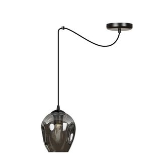 Wonderlamp L&aacute;mpara colgante de metal y cristal gris con cable ajustable max.200cm