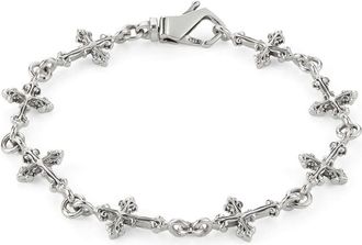 Emanuele Bicocchi multi-cross Avelli bracelet - unisex - Sterling Silver - 22
