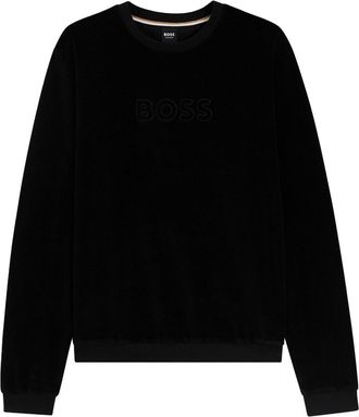 BOSS VELOUR SWEATSHIRT Size: XXL, colour: BLACK