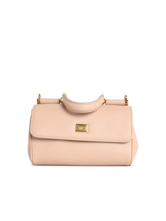 Dolce & Gabbana Kleine Lear-Handtasche Sicily Nude