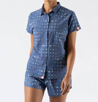 Rabbit Low Tide Running Shirt In Bijou Blue
