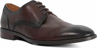 Dune London Mens Sole Leather Lace-Up Gibsons Size UK 12 Derby Shoes Brown