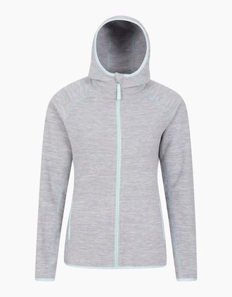 Mountain Warehouse Womens Mountain Warehouse Womens/Ladies Lleyn II Melange Full Zip Hoodie - Grey - Size: 14