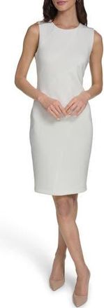 Calvin Klein Sleeveless Sheath Dress in Cream at Nordstrom Rack, Size 12