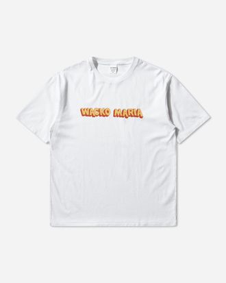 Wacko Maria Men s Washed Heavy Weight T-Shirt (Type-4) White