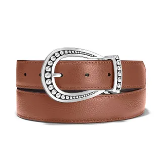 Brighton Womens Really Tough Reversible Belt In Bourbon