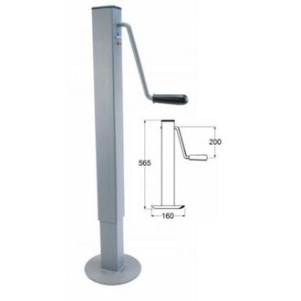 AMA Servotimone Piede DAppoggio Telescopico Cric 60x600 Comando Laterale (30048)