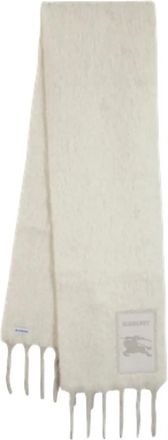 Burberry Sciarpa con applicazione logo - Bianco