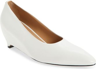 Maison Margiela Wedge Pointed Toe Pump in White at Nordstrom, Size 5.5Us