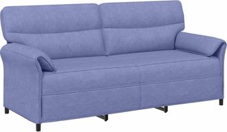 vidaXL Sof&aacute; De 3 Plazas 3 Plaza Azul Jeans 198 X 83 X 95 Cm Tela Vidaxl