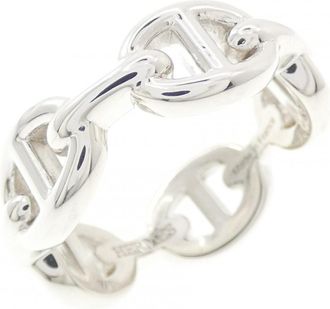 Herm&egrave;s Silver 925 Band Ring (Pre-Owned)