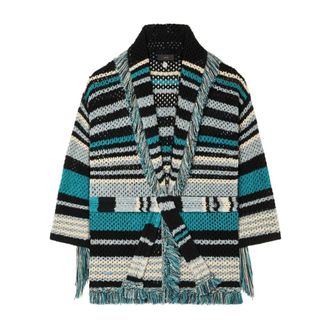 Alanui Cardigan a Righe Ocean - - Knitwear - Donna - Multicolore - M