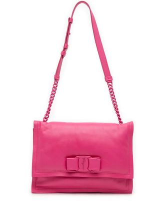 Ferragamo 2010-2025 Padded Leather Viva Bow crossbody bag - Pink