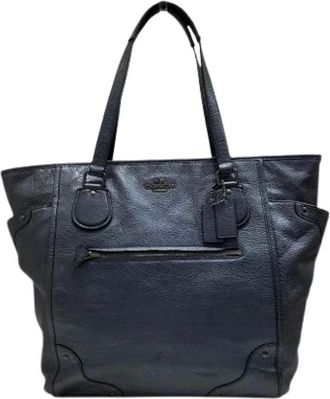Coach Pre-owned Tote bag - Dames - Pre-owned - Blauw - Maat: ONE Size Leer