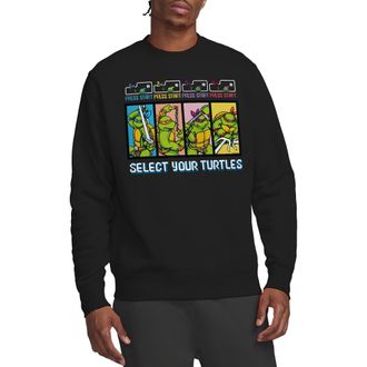 Teenage Mutant Ninja Turtles Tmnt Select Your Turtles Crew Sweatshirt, Black, XX-Large