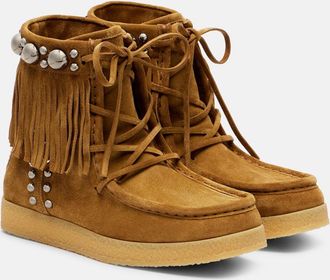 Valentino Garavani Nellc&ocirc;te studded suede ankle boots