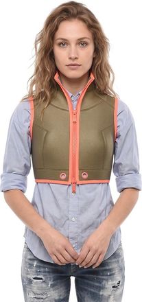 Dsquared2 Green Mock Collar Jacket