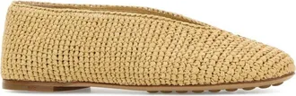 Bottega Veneta Womens Pink Ballerina Ballet Beige Raffia