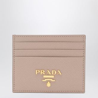 Prada Powder-pink Saffiano cardholder