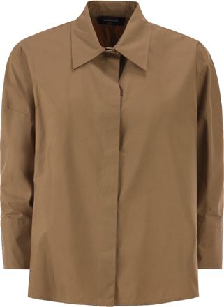 Fabiana Filippi cropped poplin overhemd met detail op de achterkant