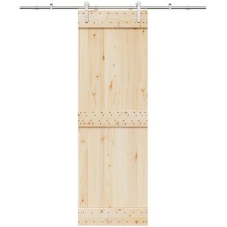 vidaXL Kit Binari Porta Scorrevole 183 cm Acciaio Inossidabile Argento - Vidaxl