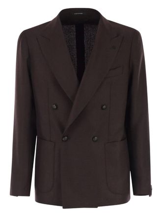 Tagliatore double-breasted blazer - Brown