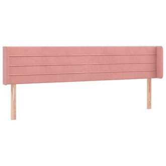 vidaXL Testiera Ad Orecchio Rosa 183x16x78/88 Cm In Velluto - Vidaxl