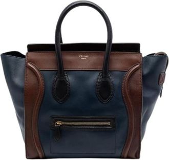 Celine Pre-owned Mini Luggage Tote Bag - - Pre-owned - Donna - Blu - ONE SIZE