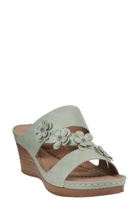 GC SHOES Halia Wedge Sandal in Sage at Nordstrom Rack, Size 8.5