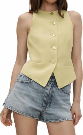 Veronica Beard Hartwell Tailored Vest In Pistachio