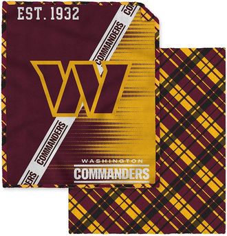 Pegasus Sports Washington Commanders Nfl Team Heritage Oversized Fleece Blanket