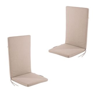 ED&Egrave;N JARD&Iacute; Pack de 2 cojines de sillas de jard&iacute;n reclinables olefin marr&oacute;n