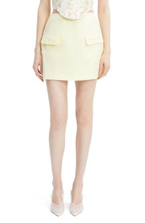 Bardot Delphi Linen Miniskirt in Canary Yellow at Nordstrom, Size 4